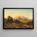 Uitzicht op de Untersberg bij schemering - August Becker — ingelijst kunstwerk aan de muur