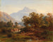 van het regio in Zuid-Tirol, landschap bij ochtendlicht - August Behrendsen — weergave van het kunstwerk