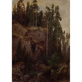 August Cappelen - Landscape Study with a Precipice.webp