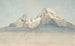 Le Watzmann gezien vanuit het noordoosten en enkele schetsen van een berg - August Heinrich — weergave van het kunstwerk