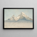 Le Watzmann gezien vanuit het noordoosten en enkele schetsen van een berg - August Heinrich — ingelijst kunstwerk aan de muur
