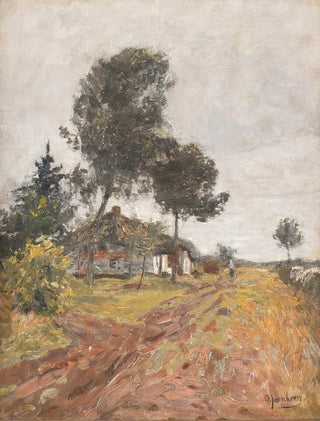 August Jernberg - Cottage by the wayside.webp