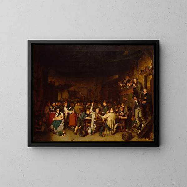 Fêtes des paysans westphaliens - August Jernberg — framed artwork on a wall
