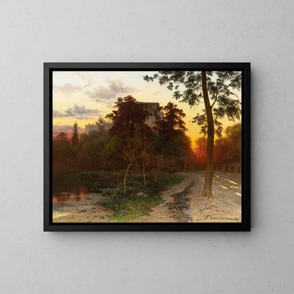 Château de Chapultepec - August Löhr — framed artwork on a wall