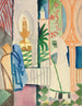 In de tempelzaal - August Macke — weergave van het kunstwerk