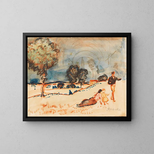 Partij van het platteland - August Macke — ingelijst kunstwerk aan de muur