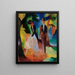 De mensen aan de rand van het blauwe meer - August Macke — ingelijst kunstwerk aan de muur