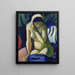 Naakte meisje met sjaal - August Macke — ingelijst kunstwerk aan de muur