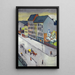 Reproductie van het schilderij Onze straat in grijs - August Macke