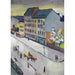 Reproductie van het schilderij Onze straat in grijs - August Macke