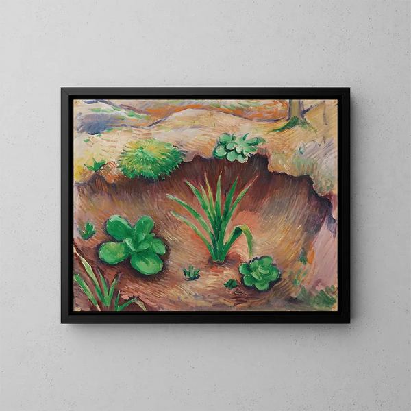 Kleine planten in het bos - August Macke — ingelijst kunstwerk aan de muur