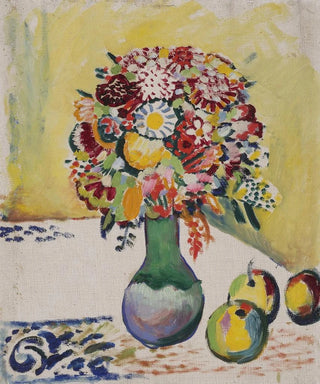 August Macke - Still Life with Flowers and Three Apples.webp