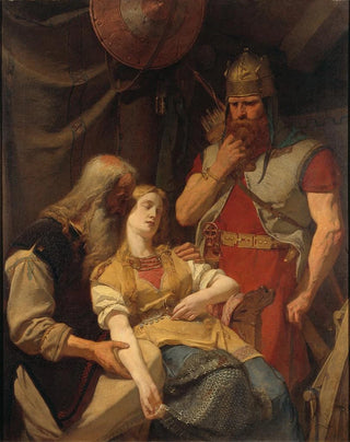 August Malmstrm - Ingeborg Receiving News of Hjalmars Death from Orvar Odd.webp