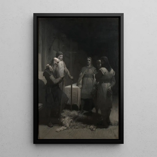 King Bele and Thorsten Vikingsson - August Malmström — framed artwork on a wall
