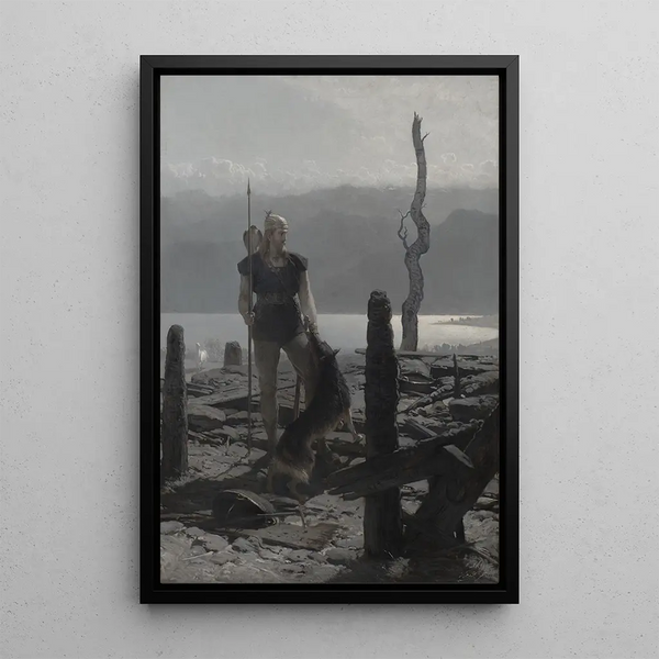 The Return of Frithiof - August Malmström — framed artwork on a wall