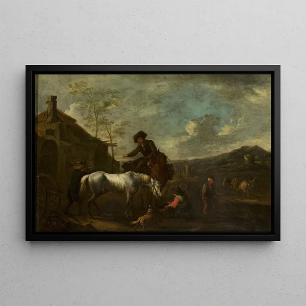 August Querfurt - Watering the horses.webp