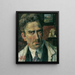 Self-portrait - August Rieger — framed artwork on a wall