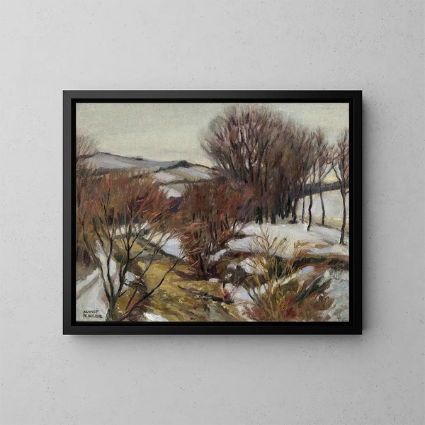 Weidlingbach near Klosterneuburg - August Rieger — framed artwork on a wall