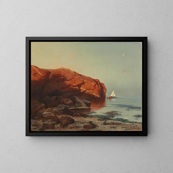 Motif of Helgoland - August Schaeffer von Wienwald — framed artwork on a wall