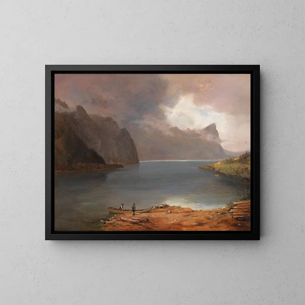 Partie au Mondsee - August Schaeffer von Wienwald — framed artwork on a wall