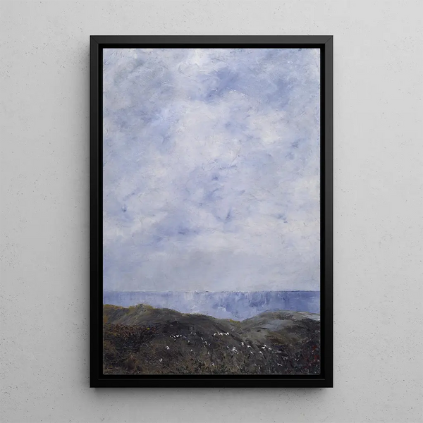 Coastal Landscape Painting - August Strindberg — framed artwork on a wall