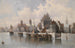Stad haven - August von Siegen — weergave van het kunstwerk
