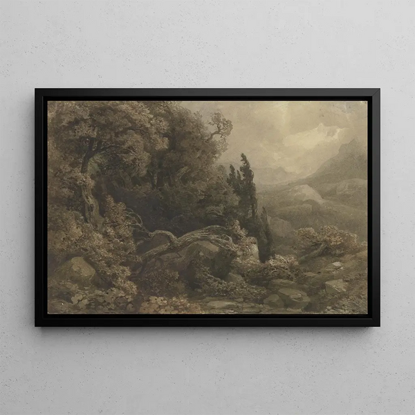 August Weber - Hochgebirgslandschaft im Sturm.webp