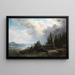 Mountain Landscape Painting - August Wilhelm Leu — framed artwork on a wall