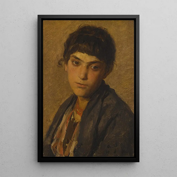 Een bedachtzame pauze - August von Pettenkofen — ingelijst kunstwerk aan de muur