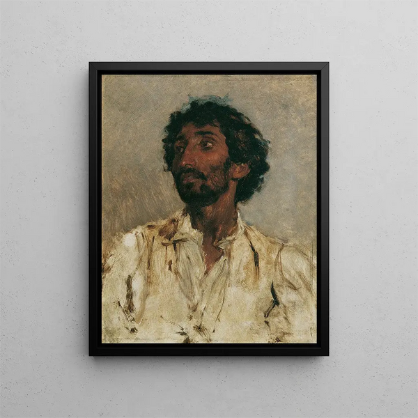 van een zigeunerportret - August von Pettenkofen — ingelijst kunstwerk aan de muur