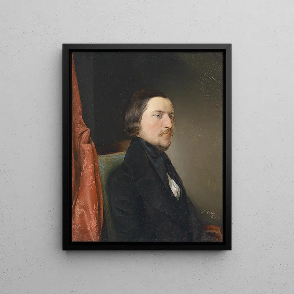 portret van August Semeleder - August von Pettenkofen — ingelijst kunstwerk aan de muur