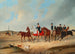 Cavalcade met Honden - August von Rentzell — weergave van het kunstwerk