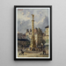 La place du Châtelet et la fontaine des Palmiers - Auguste Sébastien Bénard — ingelijst kunstwerk aan de muur
