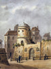 Het tuin van Beaumarchais - Auguste Sébastien Bénard — weergave van het kunstwerk