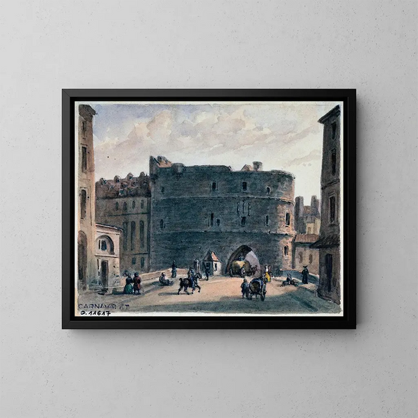 Le petit Châtelet - Auguste Sébastien Bénard — framed artwork on a wall