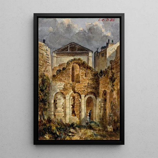 Les thermes de Julien - Auguste Sébastien Bénard — framed artwork on a wall