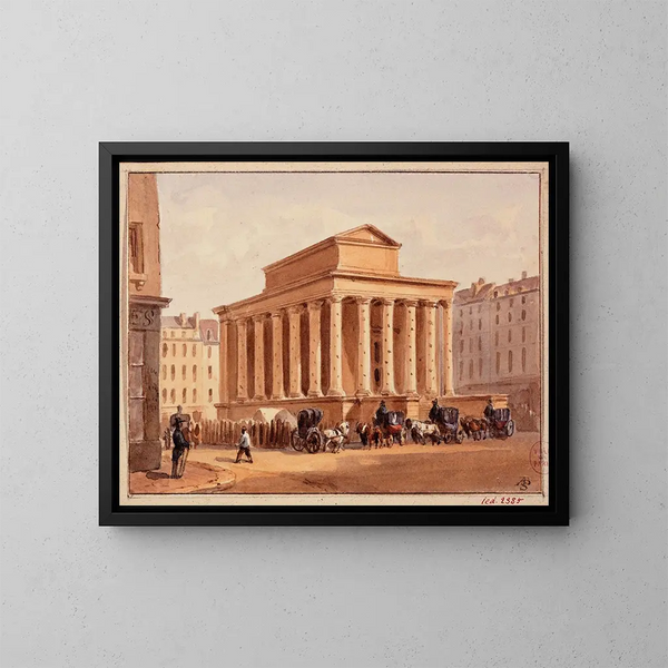 the Monument expiatoire raising the memory of the Duke of Berry at the site of the former Opera - Auguste Sébastien Bénard — framed artwork on a wall