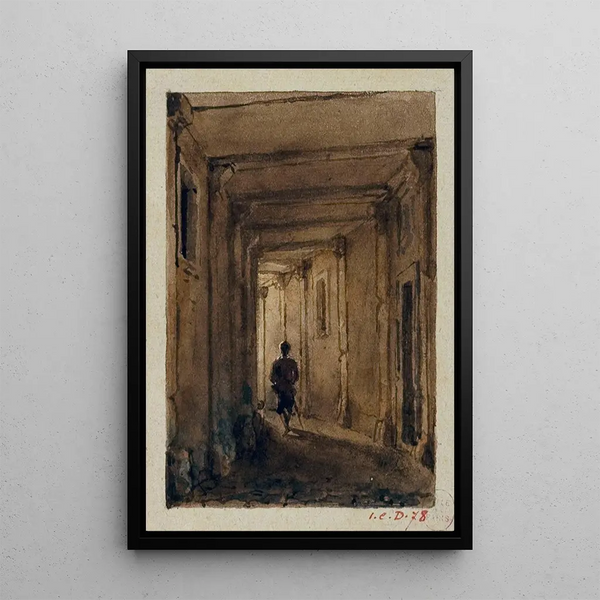 Passage des Jacobins rue Saint Jacques - Auguste Sébastien Bénard — framed artwork on a wall