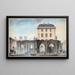 van het uitzicht op de oude gevel van het Hôtel-Dieu na de brand van 1772 - Auguste Sébastien Bénard — ingelijst kunstwerk aan de muur