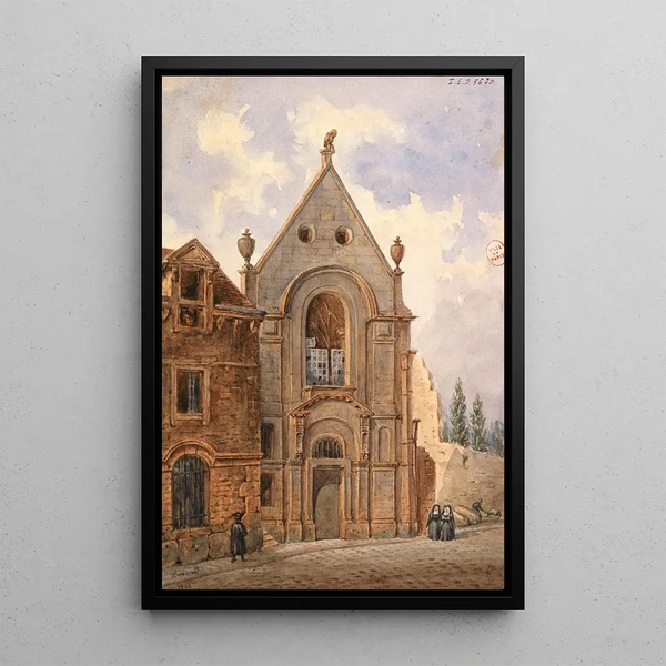 Reproduction of the painting Vue de l'extérieur d'une chapelle - Auguste Sébastien Bénard