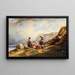 Lavandières aan het bergmeer - Auguste Delacroix — ingelijst kunstwerk aan de muur