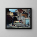 Episode of the Commune, rue des Rosiers, Montmartre - Auguste Louis Lepère — framed artwork on a wall