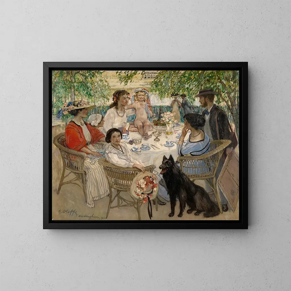 Spring Painting - Auguste Oleffe — framed artwork on a wall