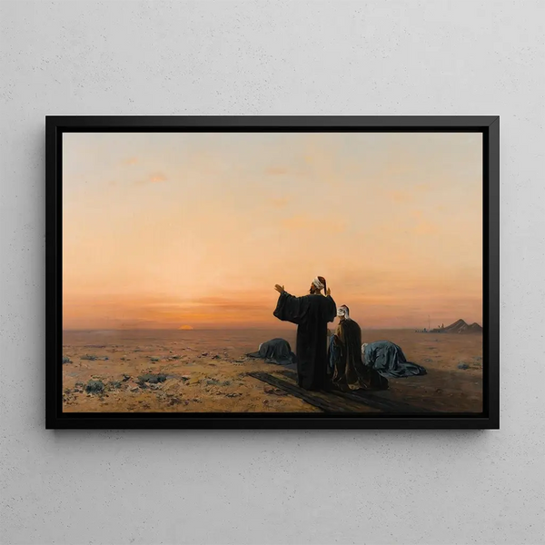 Morning Prayers - Auguste Veillon — framed artwork on a wall