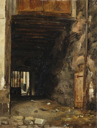 Auguste Xavier Leprince - The Entrance of a Courtyard.webp