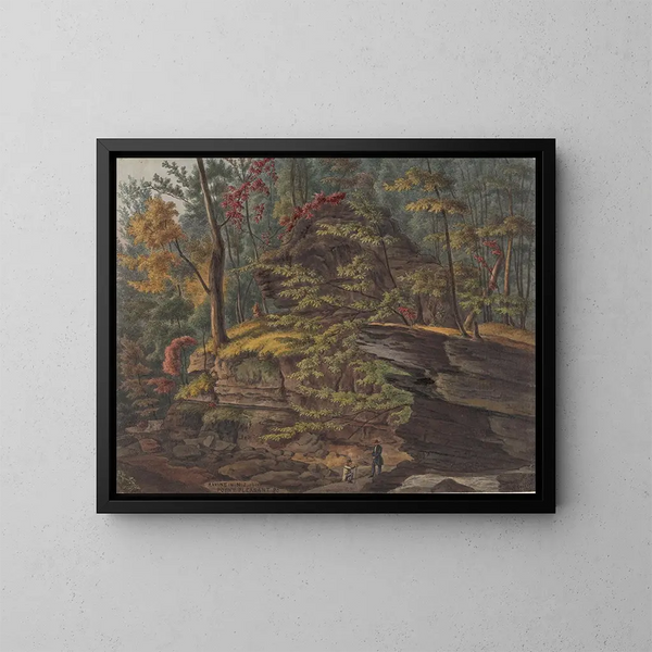 Ravin dans le New Jersey au-dessus de Point Pleasant - Augustus Kollner — framed artwork on a wall