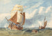 In de vaargeul - Augustus William Reeve — weergave van het kunstwerk
