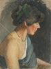 Vrouw in groen - Aurel Ballo — weergave van het kunstwerk