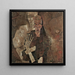 Auto-vision II Dood en man - Egon Schiele — ingelijst kunstwerk aan de muur