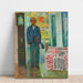 Reproductie van het schilderij Zelfportret - Edvard Munch